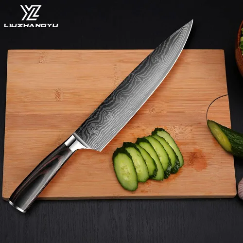 Miniatura 8 de Juego de cuchillos de chef profesional, 3.5-8 pulgadas, cuchillos en caja de acero inoxidable 5Cr15mov ultra afilados japoneses con fundas