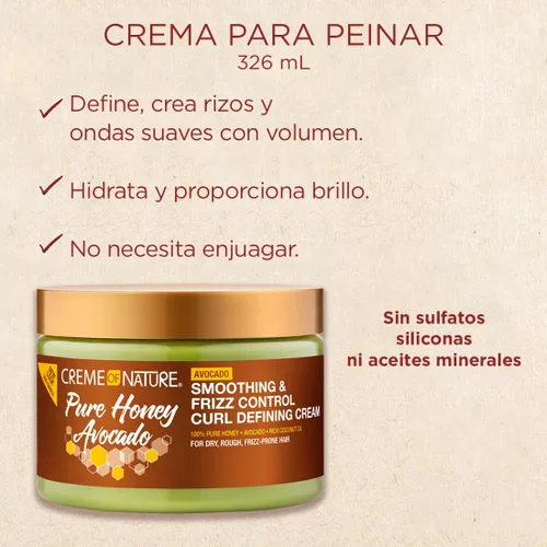 Miniatura 2 de Creme of Nature Pure Honey Define - Crema suavizante de alimentos para el cabello y control del encrespamiento, define y suaviza los rizos