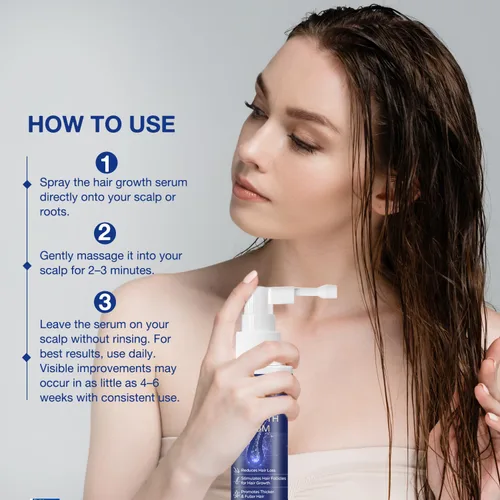 Miniatura 7 de VENANOCI Spray de aceite para el crecimiento del cabello: suero natural para el crecimiento del cabello con romero, biotina, tratamiento contra
