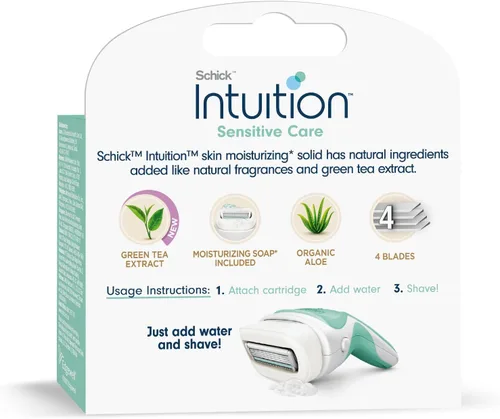 Miniatura 2 de Schick INTUITION Sensitive Care - Cartuchos de repuesto para cuchillas de afeitar, 3 unidades (el embalaje puede variar)