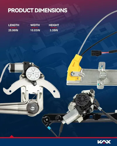 Miniatura 3 de Elevalunas eléctrico con motor compatible con Chevrolet Silverado 1500, 2500 HD, Avalanche 1500, Sierra 1500, Tahoe, Suburban 1500, GMC Sierra 2500