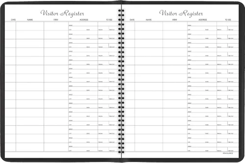 Miniatura 4 de AT-A-GLANCE 8058005 Libro de registro de visitantes reciclado, negro, 8 12 x 11