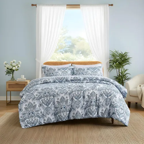 Miniatura 82 de SouthShore FINE LINENS Colección Perfect Paisley - Calidad premium, suave, resistente a las arrugas, la decoloración y las manchas, de fácil