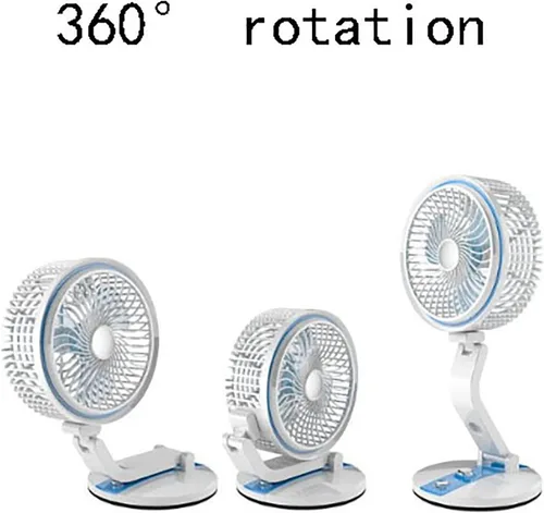 Miniatura 5 de Ventilador solar plegable para exteriores, carga USB, lámpara colgante de pared, dormitorio de estudiantes, oficina, ventiladores eléctricos, Dorado