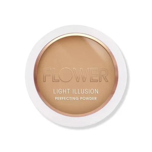 FLOWER Beauty By Drew Barrymore Light Illusion - Polvo perfeccionador de luz - Base en polvo + polvo fijador para maquillaje - Cobertura media Sable