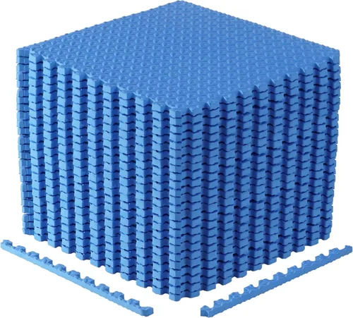 Miniatura 33 de CAP Puzzle Exercise Mats 3/4” Thick EVA Interlocking Foam Tiles for Home Gym Flooring Multiple Options Guijarro - Negro