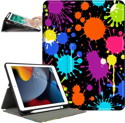 Miniatura 21 de Funda para iPad de 9ª generación, funda para iPad de 8ª generación, funda para iPad de 7ª generación de 10.2 pulgadas, vista multiángulo con soporte