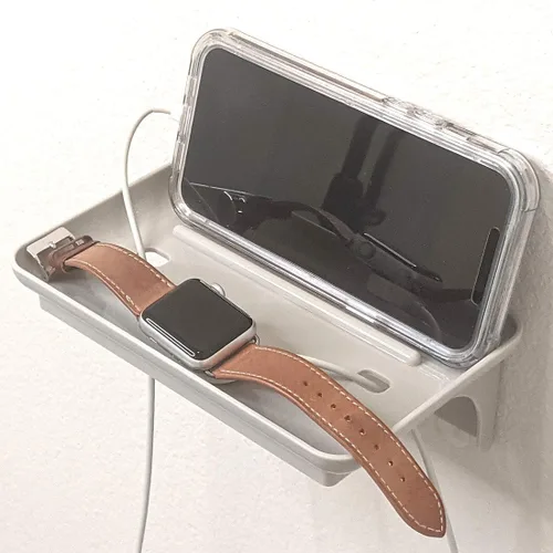 Miniatura 4 de Wonder Shelf - Estante pequeño autoadhesivo de plástico para pared de baño, se adapta sobre el soporte de papel higiénico, diseñado para teléfonos