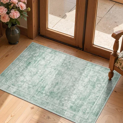 Miniatura 16 de jinchan Lima - Alfombra de pasillo lavable de 2 x 6 pies, antideslizante, de pelo corto, suave, ultrafina, alfombra envejecida para casa de campo