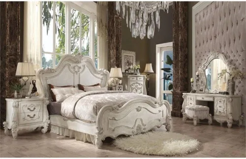 Miniatura 14 de Acme Cama con paneles de madera tamaño King Versalles en roble cereza roble cerezo