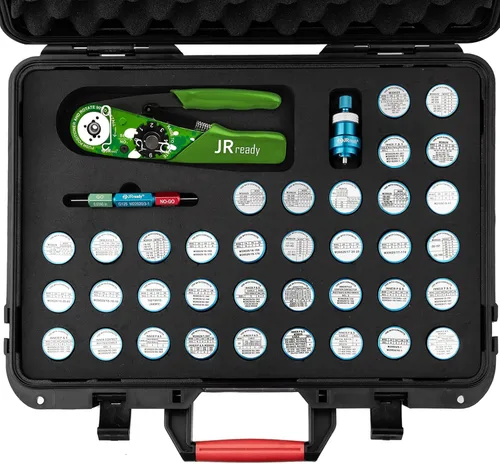 Miniatura 7 de JRready Kit de herramientas de prensado JST1162-ASF1 M22520 1 01 crimpadora NUEVO ASF1 Contactos sólidos ajustables Crimpadora para rango de cables