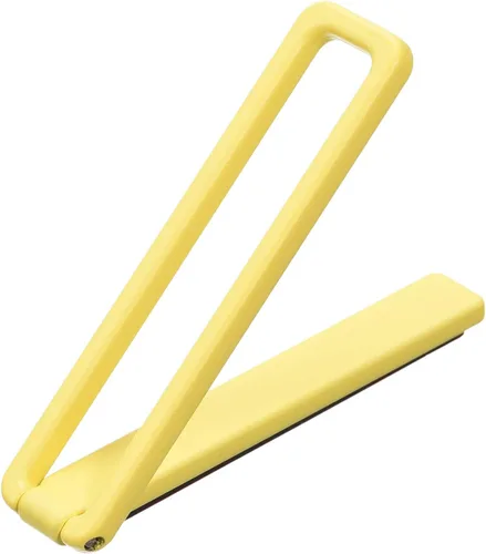uxcell Soporte delgado para teléfono celular, soporte de escritorio horizontal y vertical, soporte plegable para teléfono para la mayoría de Amarillo