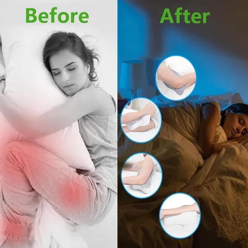 Miniatura 6 de Almohada ergonómica de espuma viscoelástica para adultos con correa ajustable, cojín grande para aliviar el dolor de ciática, soporte de cadera