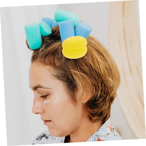 Miniatura 5 de Adorables rulos para el cabello, 12 unidades, rizadores de esponja, flequillo, rodillo de bricolaje, herramientas de peinado