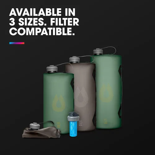 Miniatura 7 de Bolsa de almacenamiento de agua para acampar plegable (2L, 3L, 4L, 6L, 10L) - Sin BPA y PVC, bolsa de depósito de hidratación, a prueba de fugas
