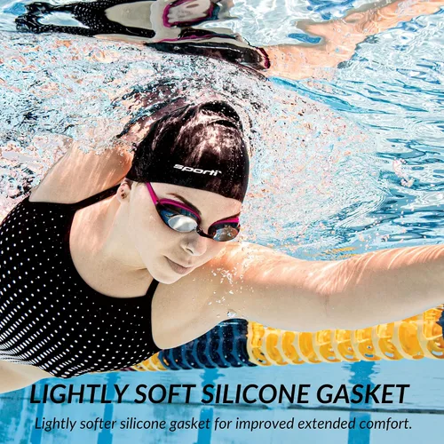 Miniatura 7 de Sporti Gafas de natación unisex para adultos, gafas de natación antivaho para hombres y mujeres, resistentes a roturas, correas dobles, varios