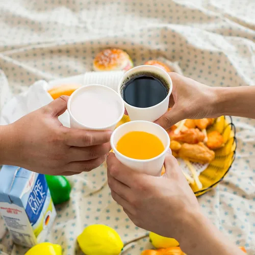Miniatura 7 de MayTree Vasos de papel compostables y biodegradables de 8 onzas para agua caliente, soporte para té, para llevar y taza de café fría, paquete de 250