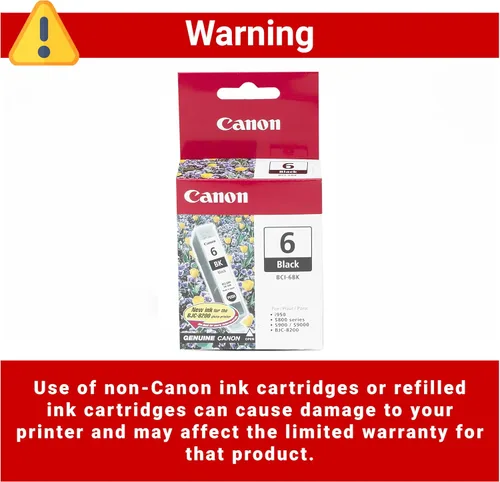 Miniatura 3 de Canon BCI-6 Depósito de tinta negra auténtica, compatible con iP5000, iP4000R, iP4000, i9900, i9100, i960, i950, i900D, i860, S9000, S900, MP780