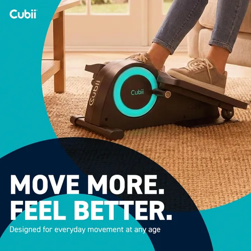 Miniatura 8 de Cubii JR1, elíptica debajo del escritorio, ejercitador de pedal de bicicleta para debajo del escritorio, elíptica sentada, trabajo desde casa, mini