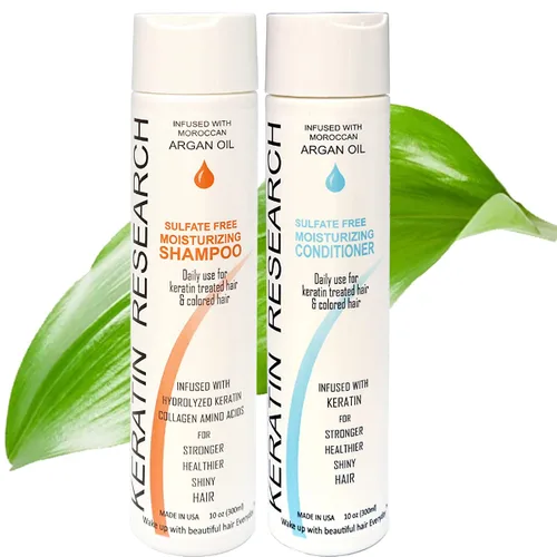 Miniatura 4 de Keratin Research Cuidado del cabello sin sulfato y sal para tratamiento capilar post queratina, tratamiento diario para todo tipo de cabello, aceite