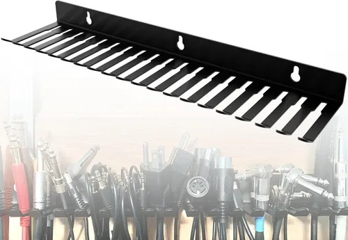 19 ranuras para colgar cables y organizador de pared, soporte para cables, organizador de cables, almacenamiento de estudio, ranuras de ancho de 5.5