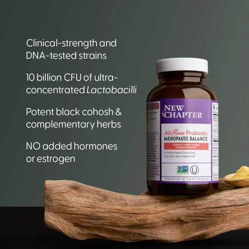 Miniatura 4 de New Chapter All-Flora - Probiótico para el equilibrio de la menopausia, probióticos ultraconcentrados para mujeres con cohosh negro