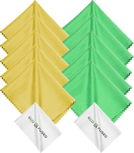 Miniatura 11 de Eco-Fused Paños de limpieza de microfibra, paquete de 40 (6 x 7 pulgadas) para limpiar lentes, anteojos, lentes de cámara, tabletas, teléfonos