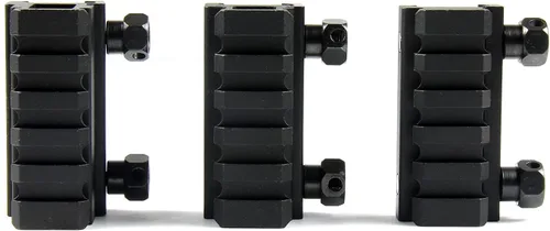 Miniatura 9 de TACFUN Paquete de 3 elevadores medianos y bajos de 1 pulgada de alto y 0.75 pulgadas de alto, 5 ranuras de 0.79 pulgadas, montaje de alcance