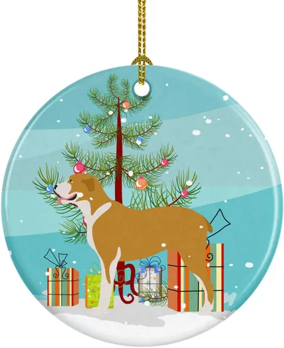 Miniatura 38 de Caroline's Treasures American Toy Fox Terrier - Adorno de cerámica de Navidad para colgar en el árbol de Navidad, decoración para el hogar, Navidad