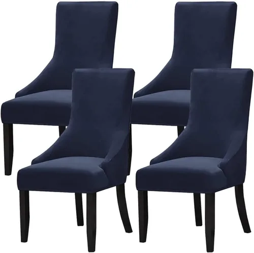 Miniatura 30 de Juego de 1 fundas elásticas para silla con respaldo de ala, protector reutilizable para silla de brazo, protector lavable para silla de comedor