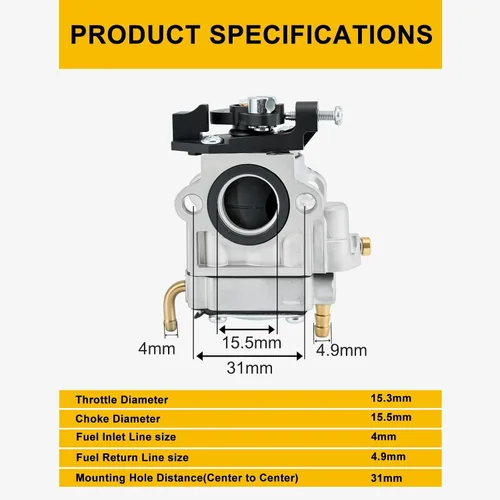 Miniatura 4 de Panari PB-770 Carburador para Echo PB-770T PB-770H PB770 PB770T PB770H Soplador de mochila Reemplazo Echo A021003942 A021003941 Wal-bro WYK-406