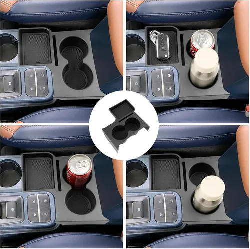 Miniatura 7 de Bandeja organizadora de portavasos compatible con portavasos de camiones Ford Maverick 2022 2023 2024 2025 LUWU Organizador de consola central