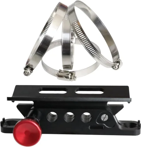 Miniatura 8 de AUFER - Soporte universal montable de aluminio para extintores/botellas, para vehículos, ajustable Negro