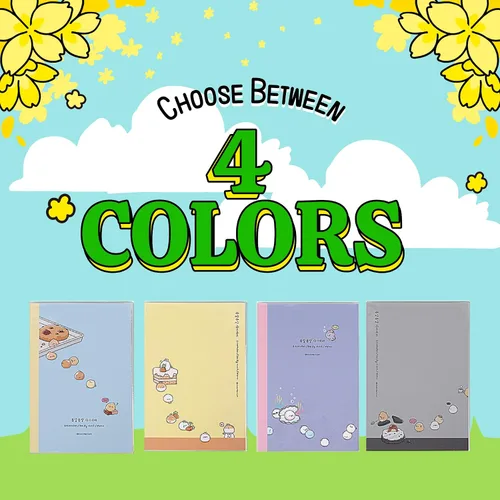 Miniatura 9 de Planificador semanal coreano Kawaii Mini sin fecha + 1 hoja de stickers dalgaru - 128 páginas, cubierta de PVC suave. Linda papelería pequeña