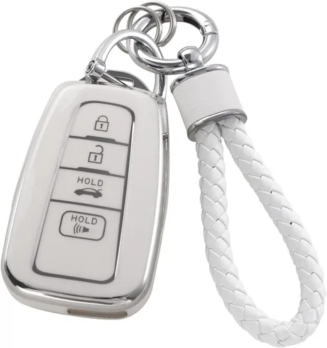Miniatura 14 de YO&YOYE - Funda para llavero Ford con llavero, protector de llavero de TPU suave para F150 Explorer Mustang Edge Lincoln MKZ MKX MKC