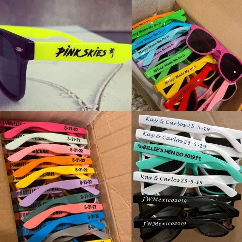 Miniatura 3 de Gafas de sol de fiesta personalizadas, regalos de boda a granel, regalos para invitados, cumpleaños, licenciatura, graduación, novia, novia, Mezclado