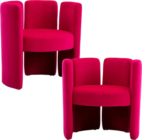 Miniatura 12 de chairus Silla de comedor moderna única de terciopelo, bonita y cómoda, tapizada, para sala de estar, dormitorio, recepción, vaca