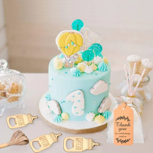 Miniatura 6 de 50 unidades de abrebotellas para baby shower, regalos de fiesta para invitados, bonitos abrebotellas decoraciones con bolsas de organza, regalos