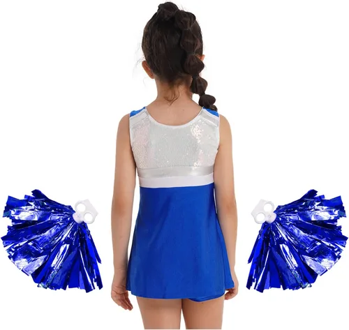 Miniatura 2 de Conjunto de 3 piezas sin mangas para niñas y niñas, uniforme de equipo con pantalones cortos de atletismo, bolas de flores