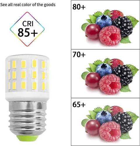 Miniatura 7 de Bombilla LED AC 100-265V 3.5W de repuesto KEI D34L para refrigerador 40 W equivalente a halógeno E26 Electrodoméstico Luz blanca 6000K 600Lm 4W T10