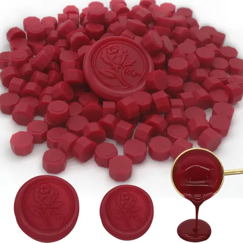 Miniatura 7 de 250 unidades de cuentas de cera de sello doradas antiguas, cuentas de cera premium de Andotopee para sellos de sellos, paquete de repuesto de perlas