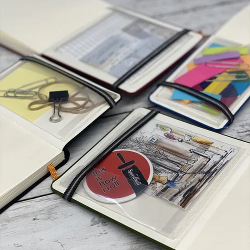 Miniatura 4 de Libro de Dibujo, Diario de Viaje, Gran Retrato 10-1/2 x 8-1/4, Diario de Artista Verde Cadmio