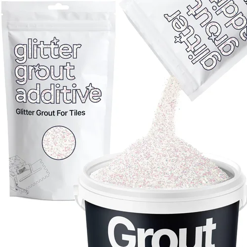 Hemway Glitter Grout Tile Additive - Aditivo de lechada con purpurina para azulejos, 100 g/ 3.53 onzas, para azulejos de baño o cocina con Nácar