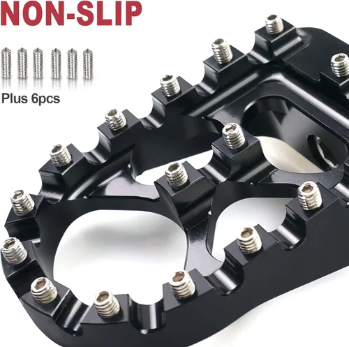 Miniatura 3 de MDPROMCP CNC Estriberas de pie ancho de motocicleta de aluminio con rotación de 360° ajustables, compatibles con Dyna Fatboy Iron 883 Sportster 883