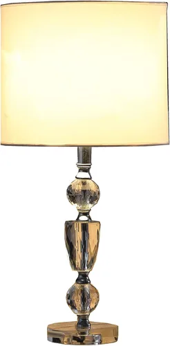 Miniatura 2 de ORE HBL2476 in Cale - Lámpara de mesa moderna de cristal cortado, 23.5 pulgadas, cromo plateado