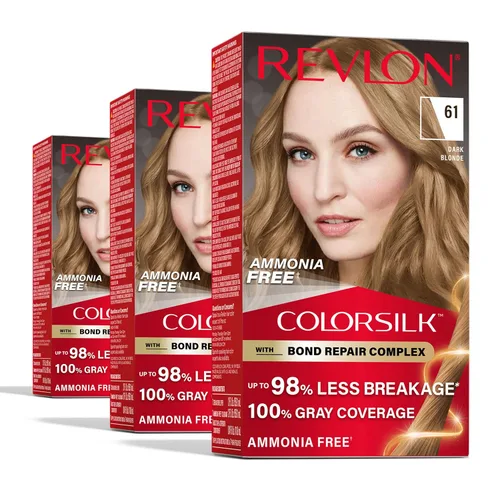 Miniatura 16 de Revlon ColorSilk with Bond Repair Complex, color permanente para el cabello rubio, cobertura 100 % de las canas, tinte para el cabello sin amoníaco