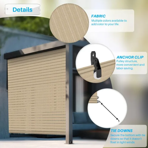 Miniatura 2 de Patio - Pantalla enrollable, Beige Hueco