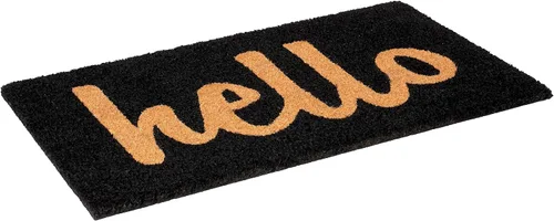 Miniatura 3 de Calloway Mills Script Hello Felpudo (negro/natural, 24 x 48 pulgadas)