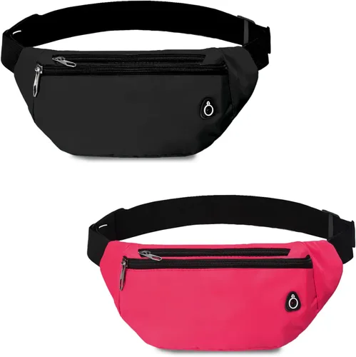 Miniatura 40 de Riñonera cruzada para mujeres y hombres, riñonera deportiva resistente al agua, bolsa de cinturón para viajes, senderismo, correr