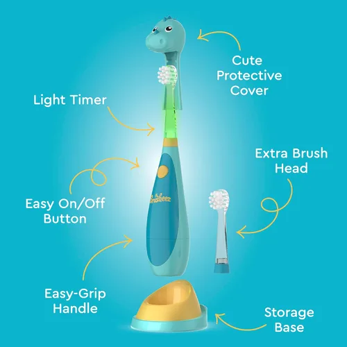 Miniatura 5 de Brusheez Cepillo de dientes sónico para niños pequeños - Cepillo de dientes seguro y suave para edades 1-3 con temporizador de 2 minutos incorporado
